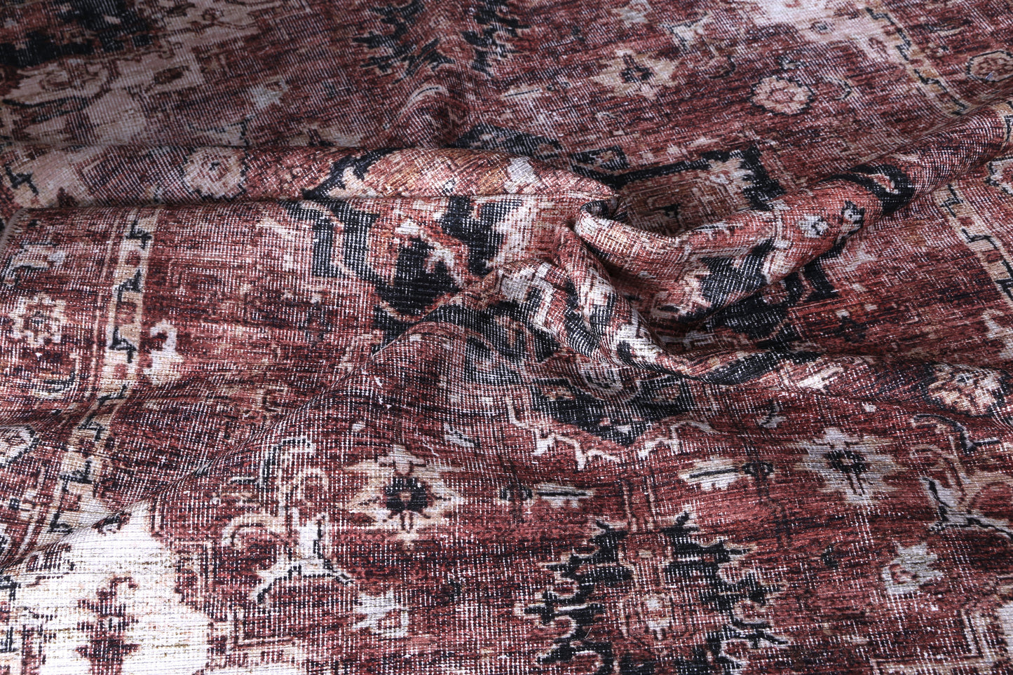 Distressed Vintage Cezanne Terracotta Area Rug - VITAL 2244-01