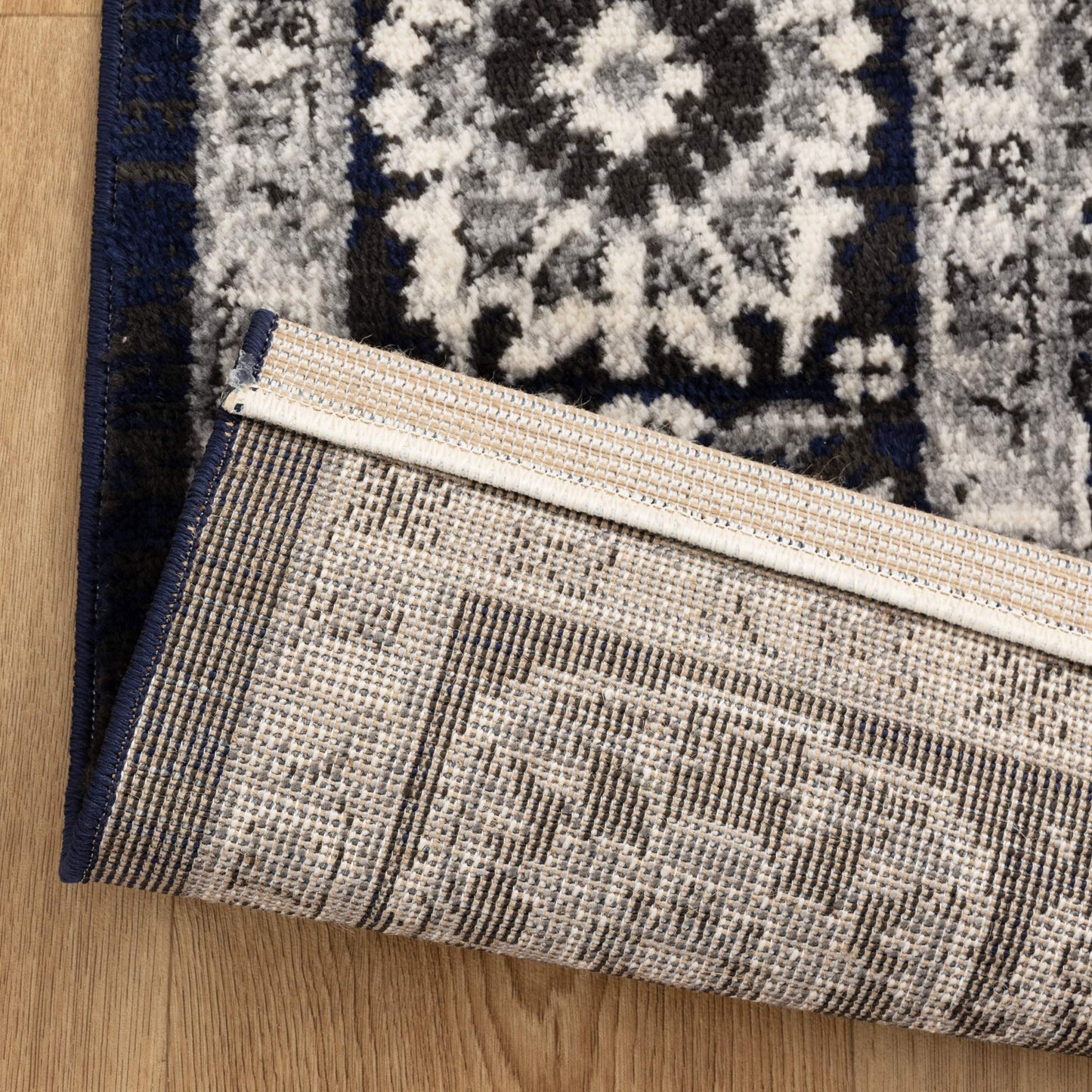 Arya Traditional in Denim And Grey Rug