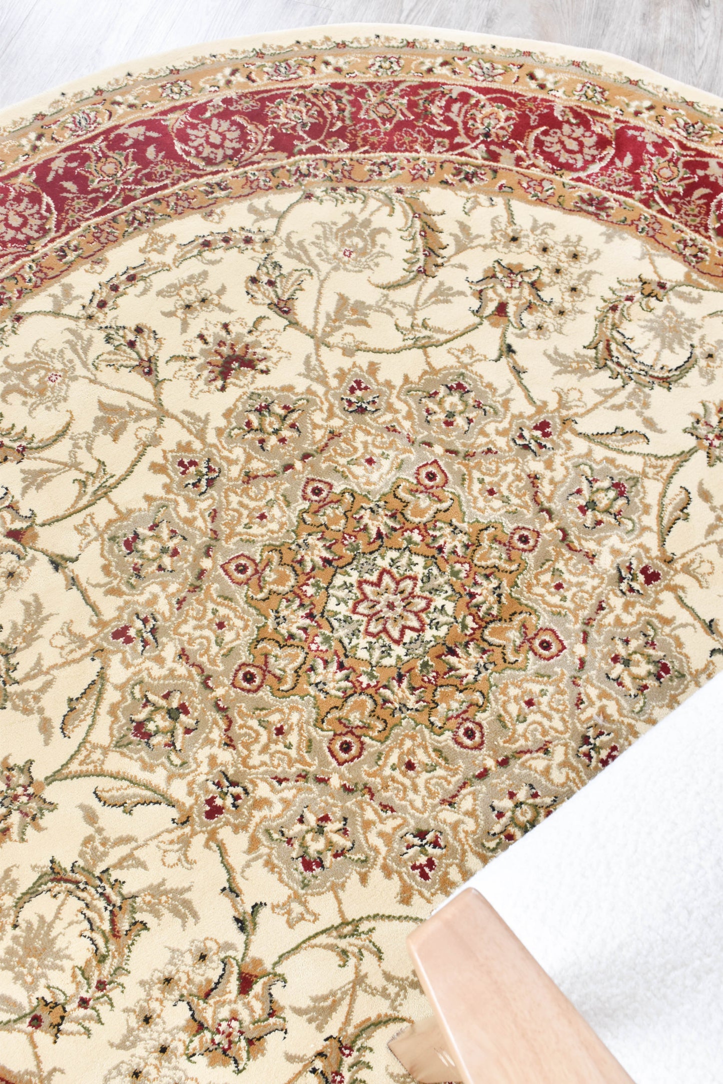 Alice High Density Turkish in Cream : Round Rug