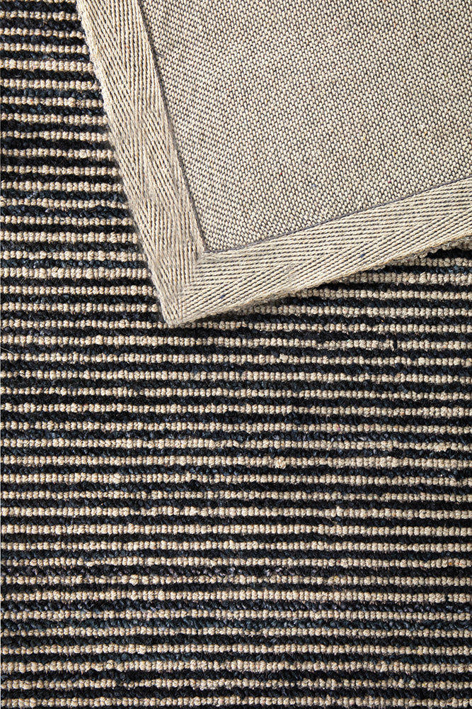 Allure Black Cotton Rayon In Black Rug