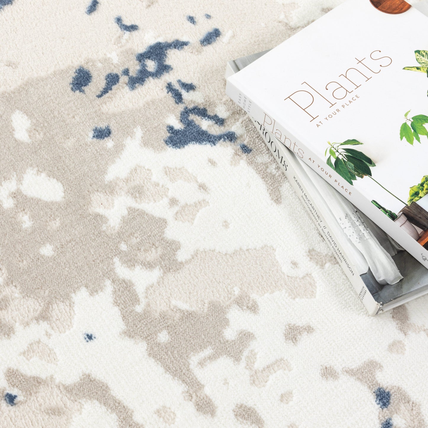 Amalfi Abstract Splash In Blue Multi Rug