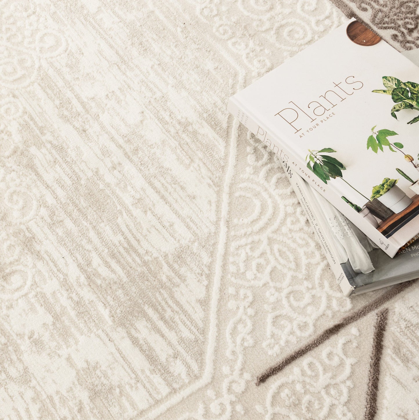 Amalfi Oriental Border Medallion Cream In Brown Rug