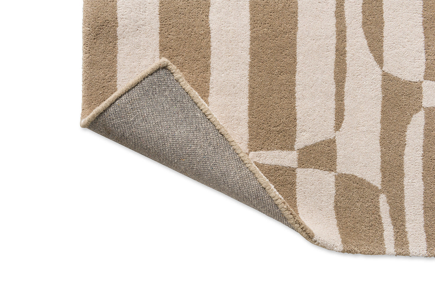 Scion Lohko Stripe - Pebble 123101 In Brown Rug