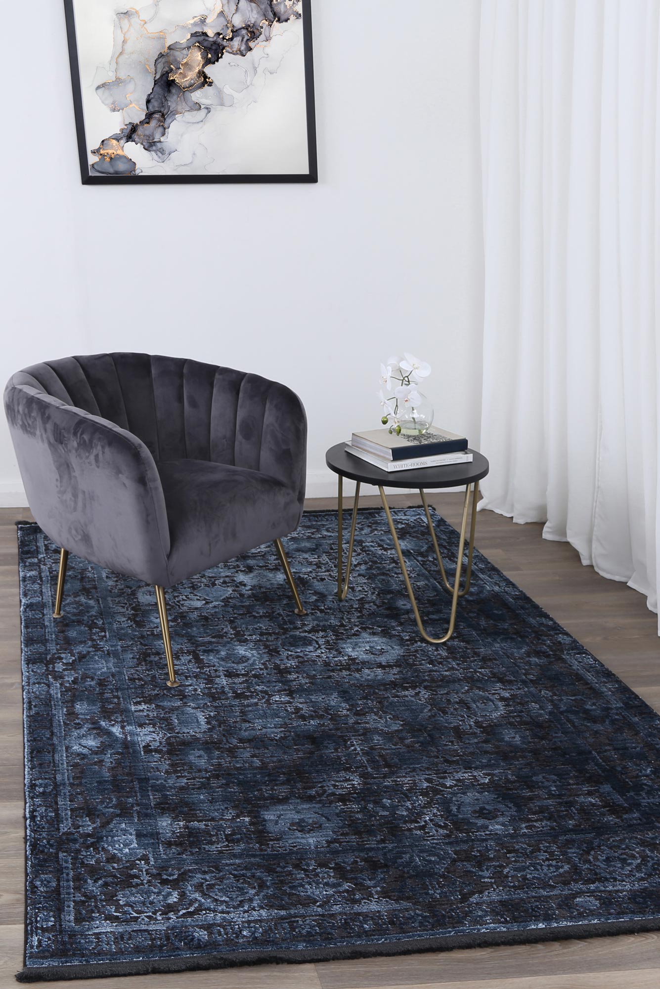 Brooklyn Vintage Oriental In Blue Rug
