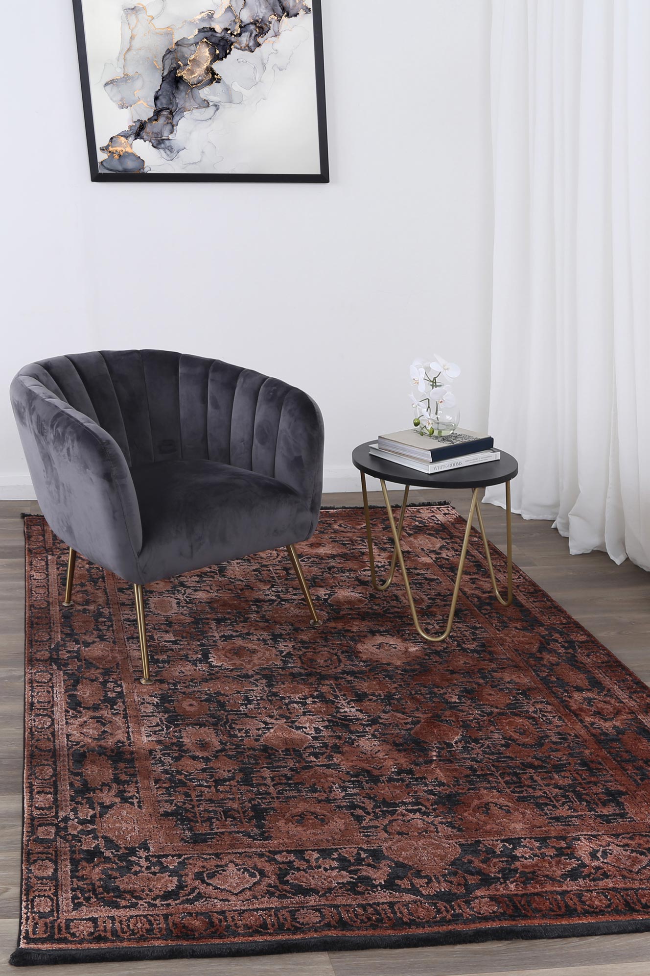Brooklyn Vintage Oriental In Rust Rug
