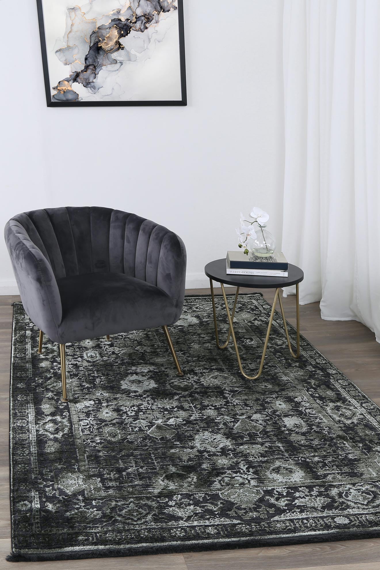 Brooklyn Vintage Oriental Emerald In Green Rug