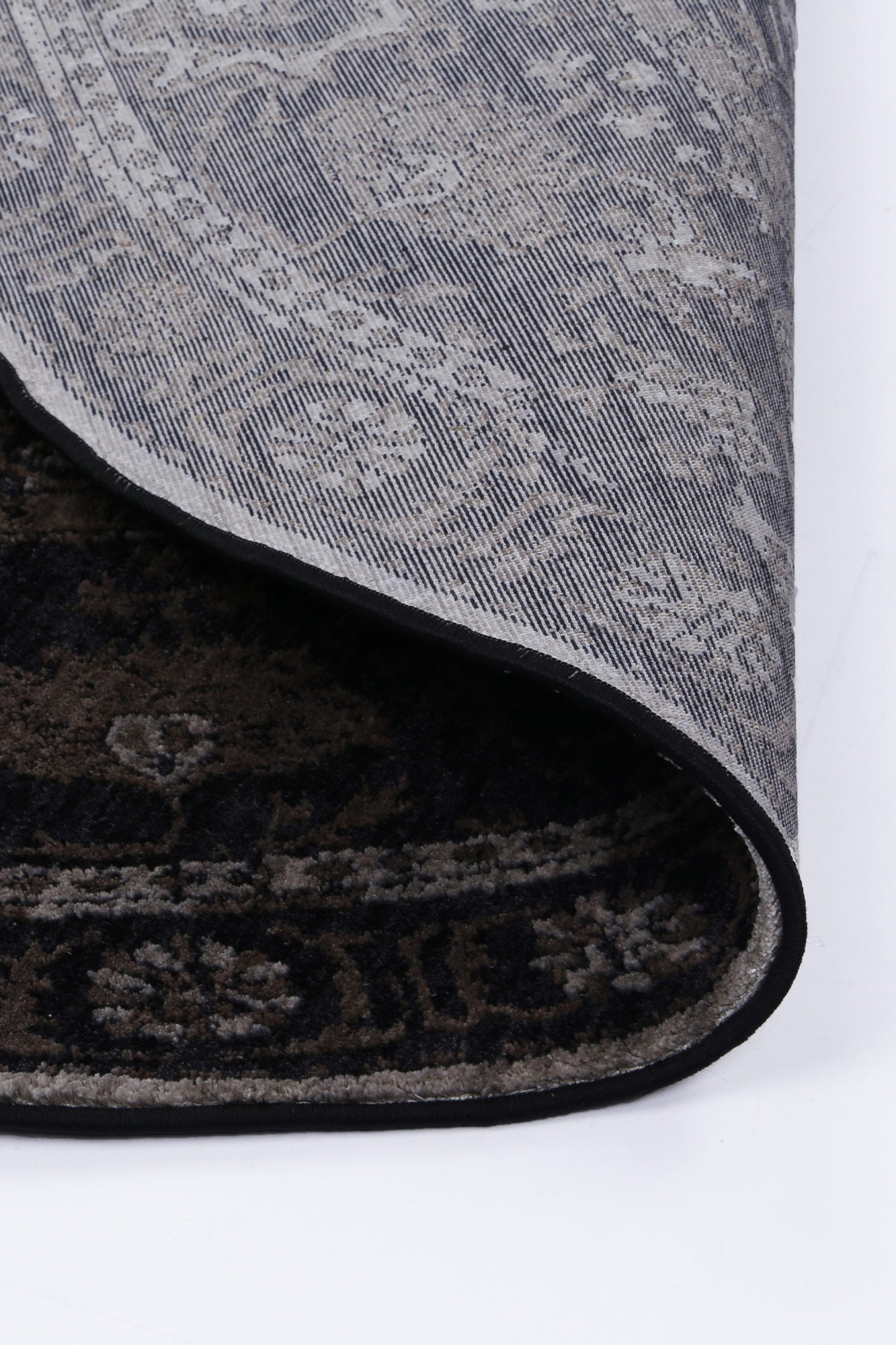 Brooklyn Vintage Oriental In Pewter Round Rug