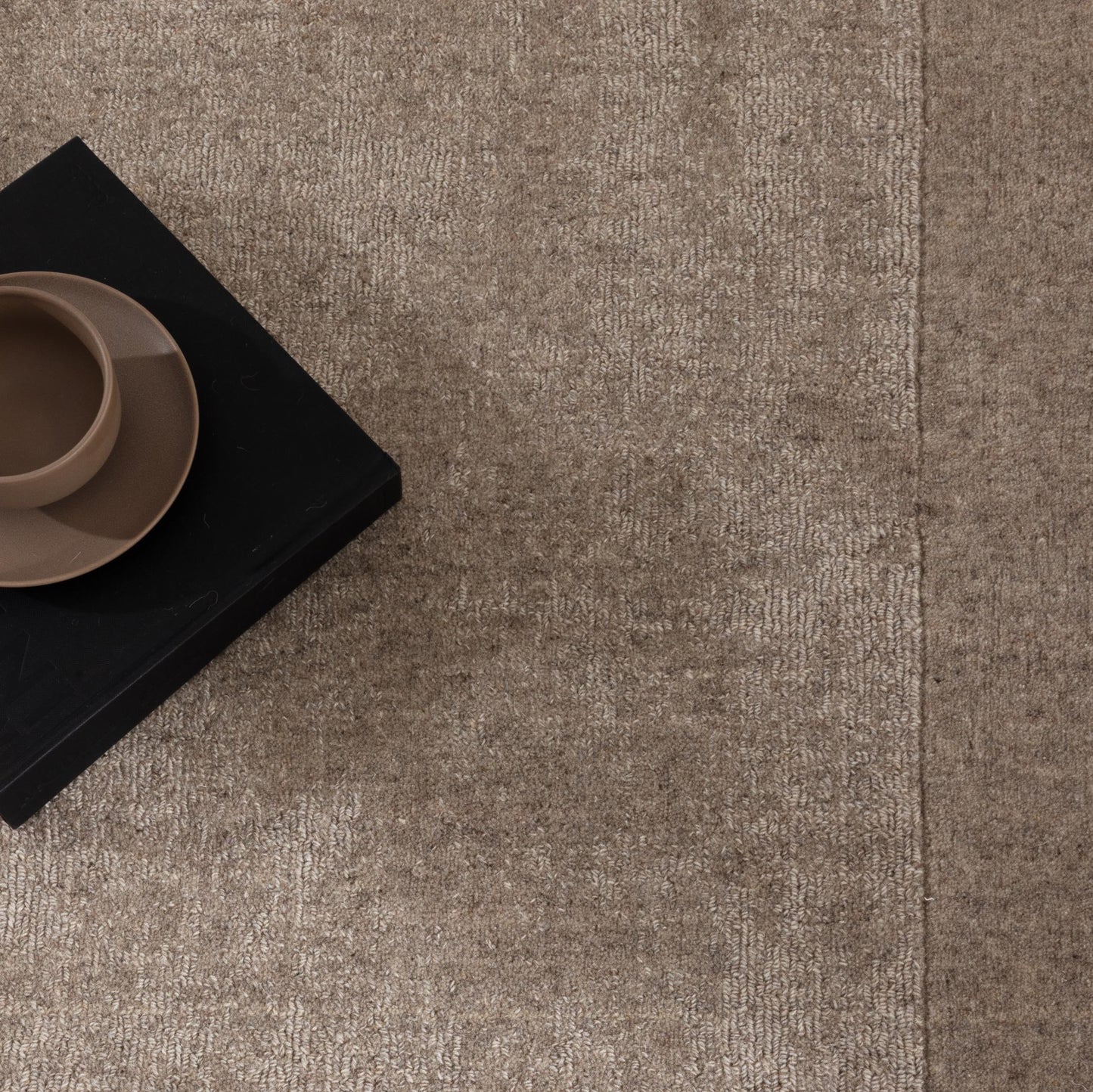 Sedona Camel Border In Beige Wool Rug