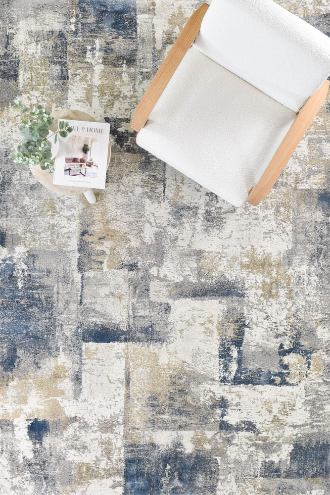 Imperial Nebula Luxurious Textured & Lustrous in Blue Rug