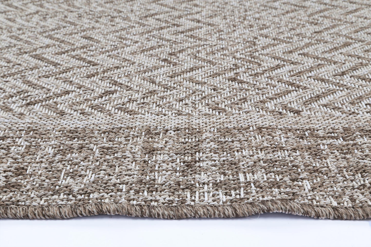 Capri Weiss Boarder in Natural Rug