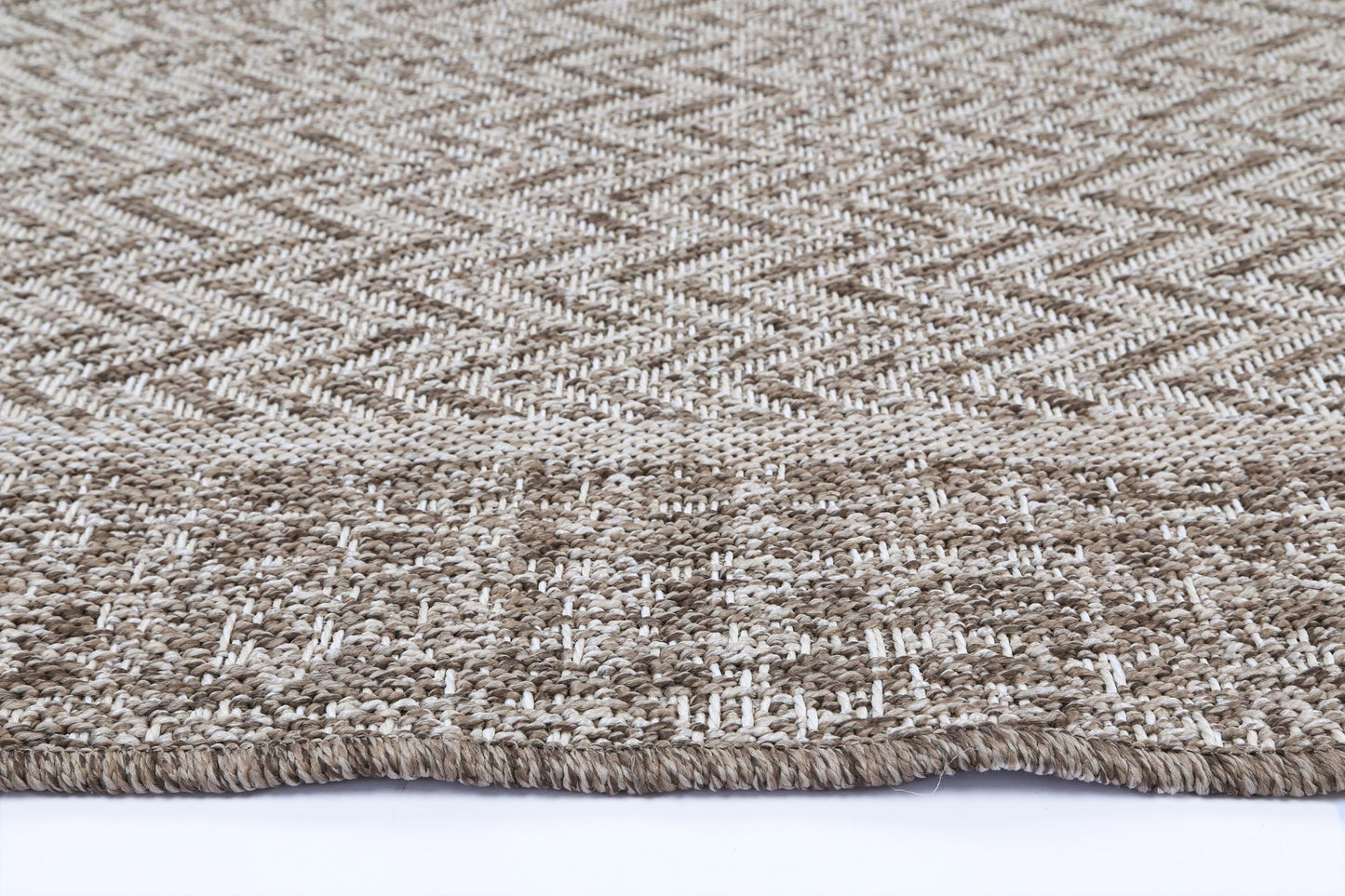 Capri Weiss Boarder in Natural Rug