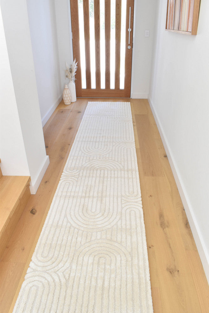 Coco Antique in White Colour : Runner Rug