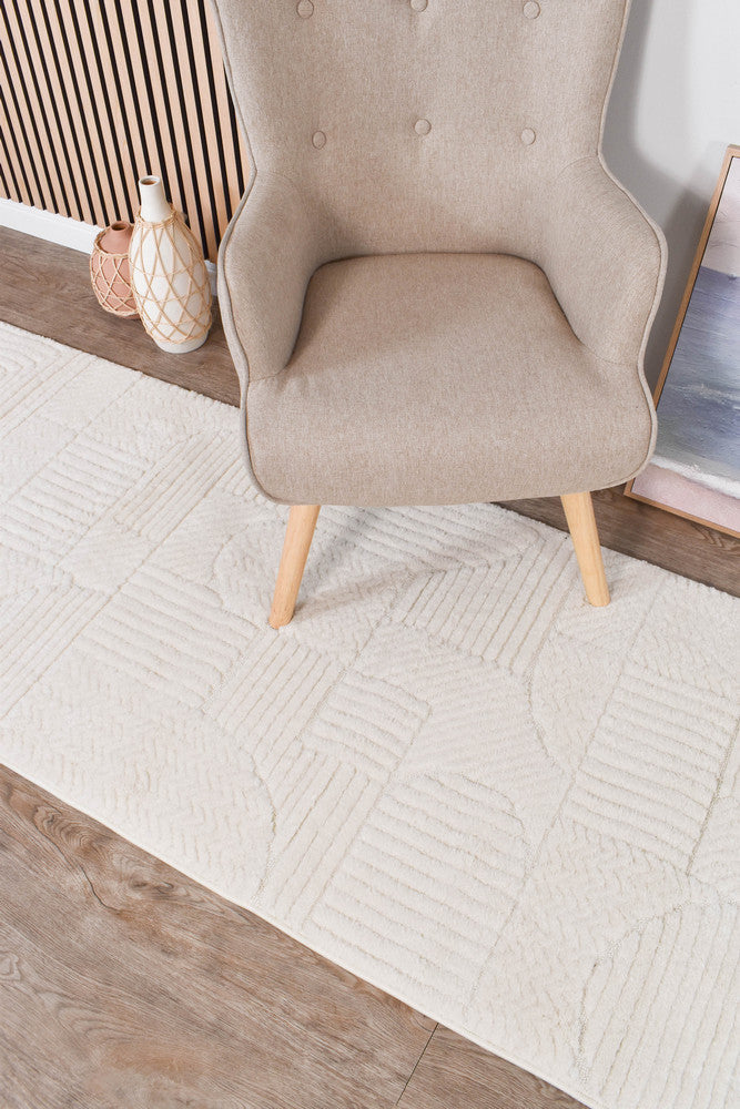 Colorado Geometric in Cream : Runner Rug