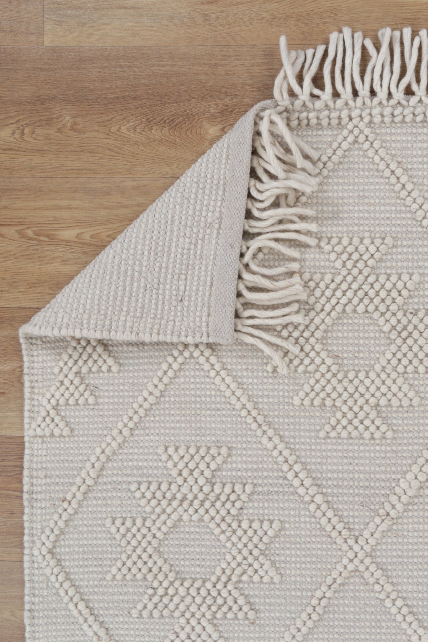 Diego Tribal Beige Wool Rug