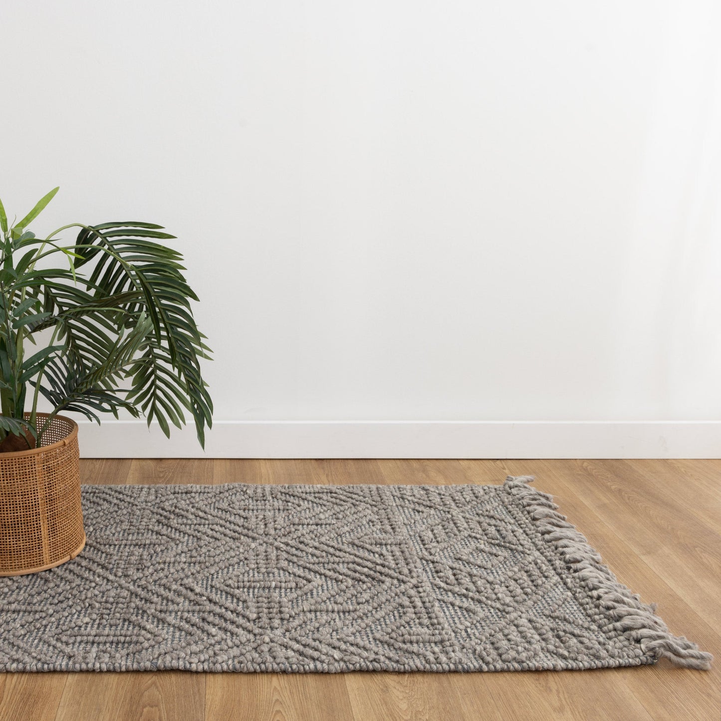 Diego Tribal Grey Multi Wool Rug