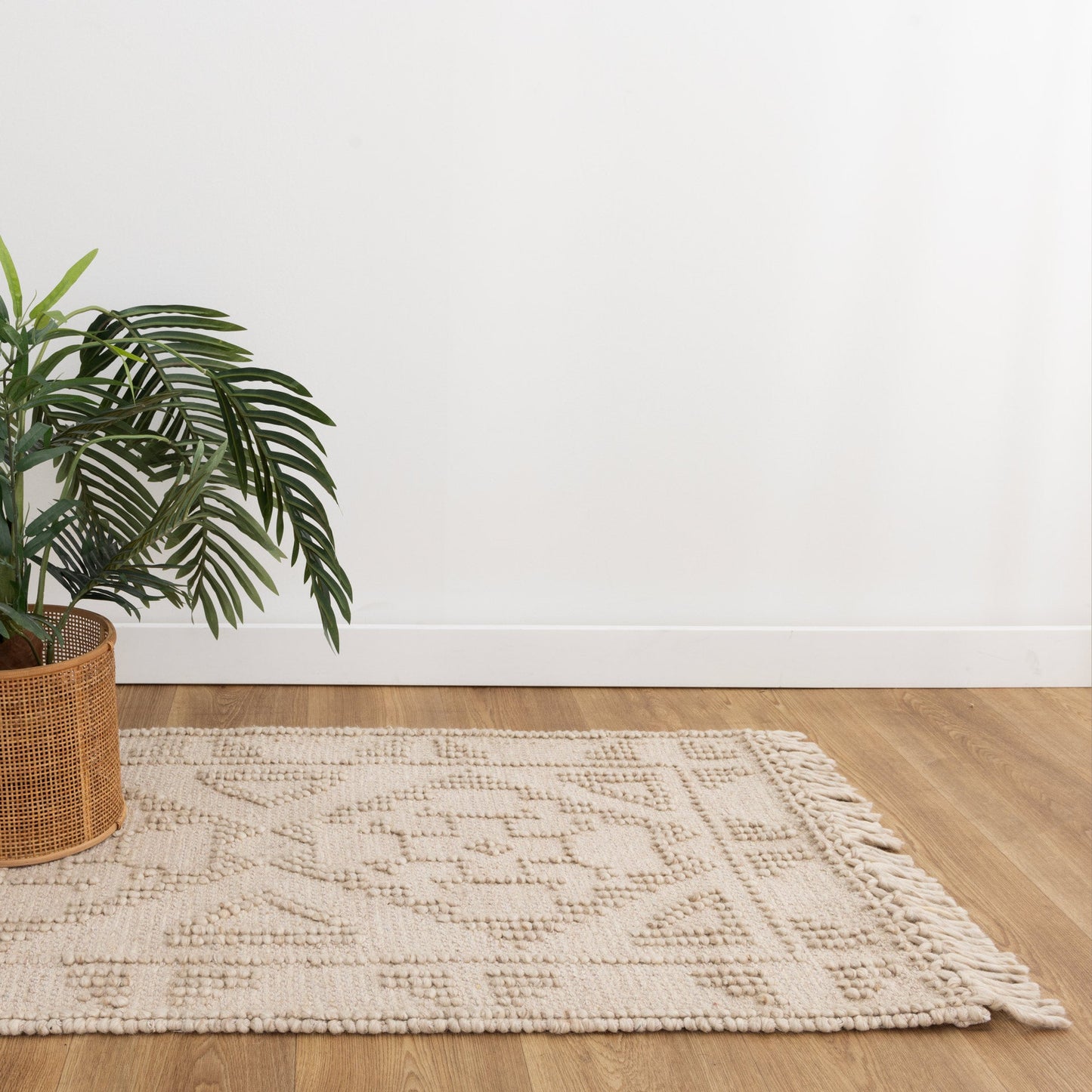 Diego Ornamental Brown Wool Rug