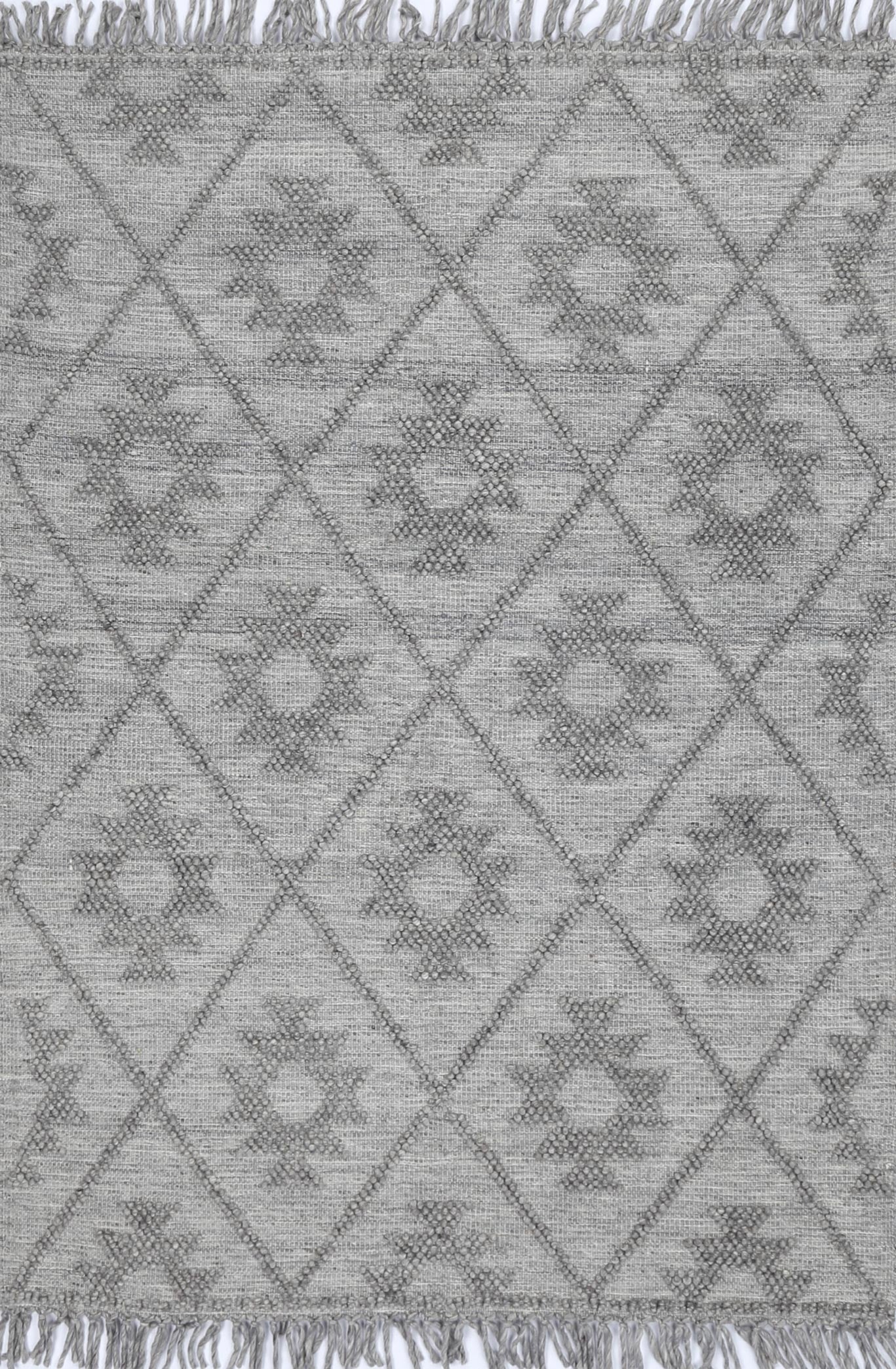 Diogo Geometric in Grey Multi Wool Rug