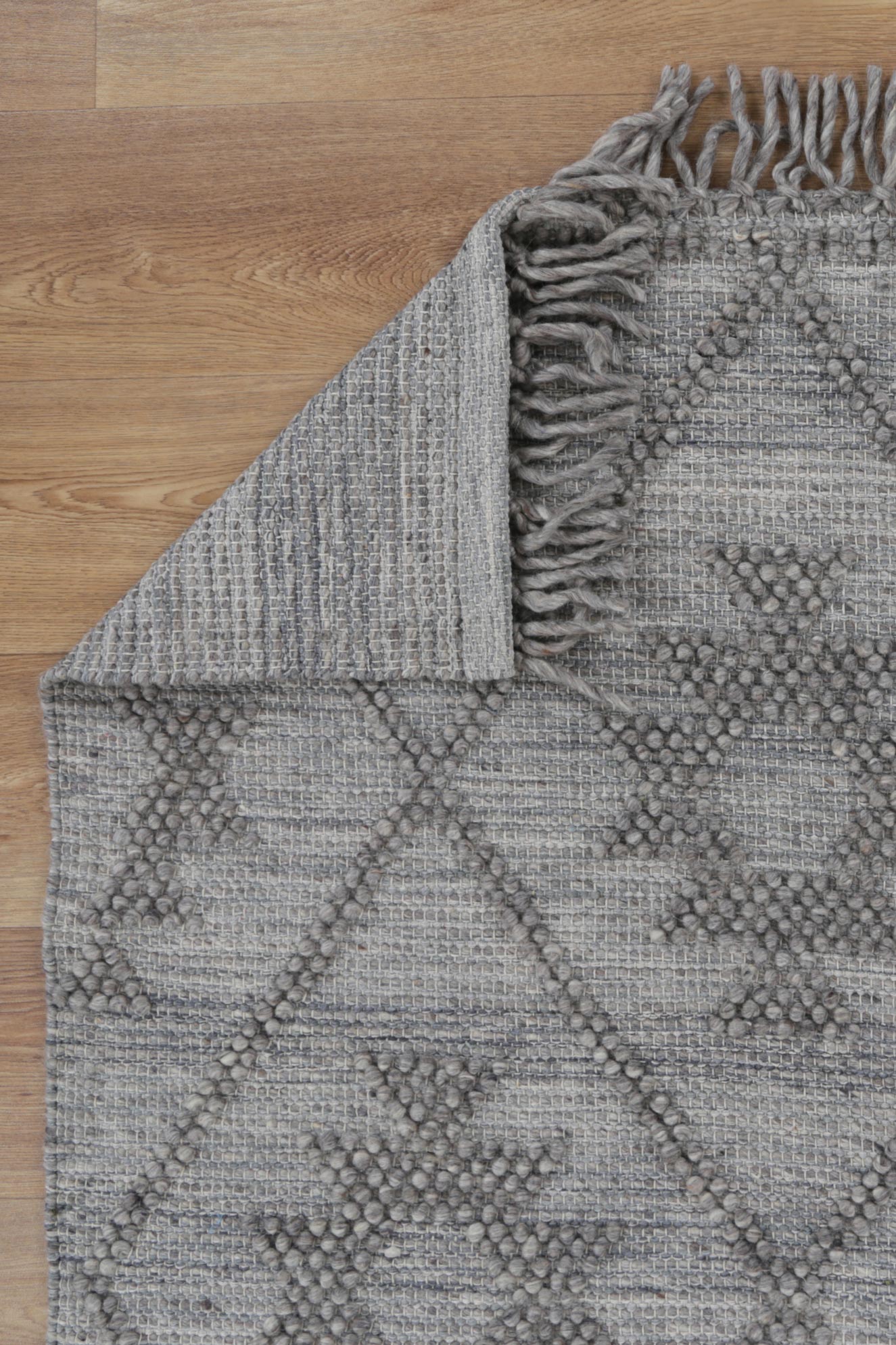 Diogo Geometric in Grey Multi Wool Rug