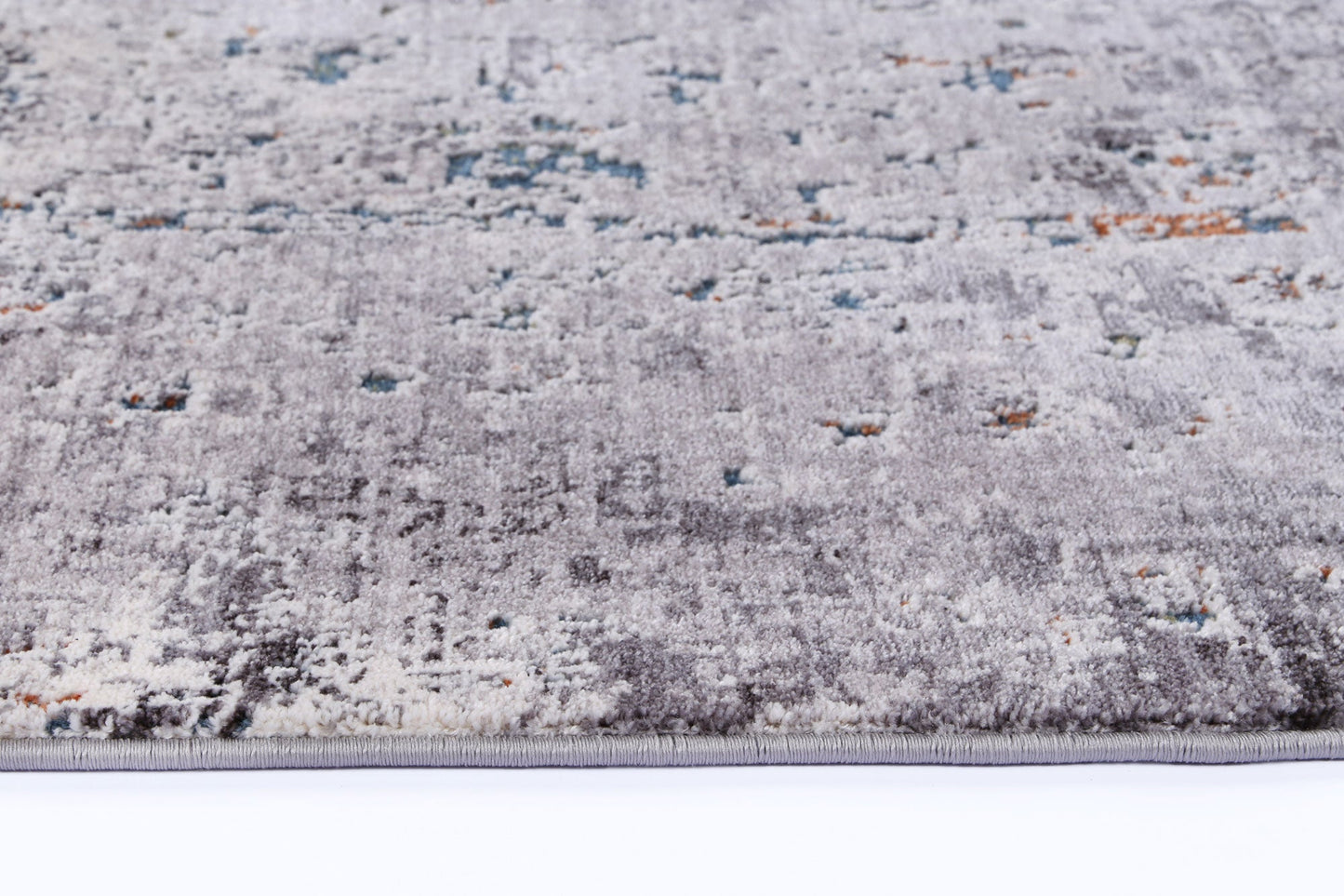 Almeras Distressed Watercolour In Grey Multi Rug