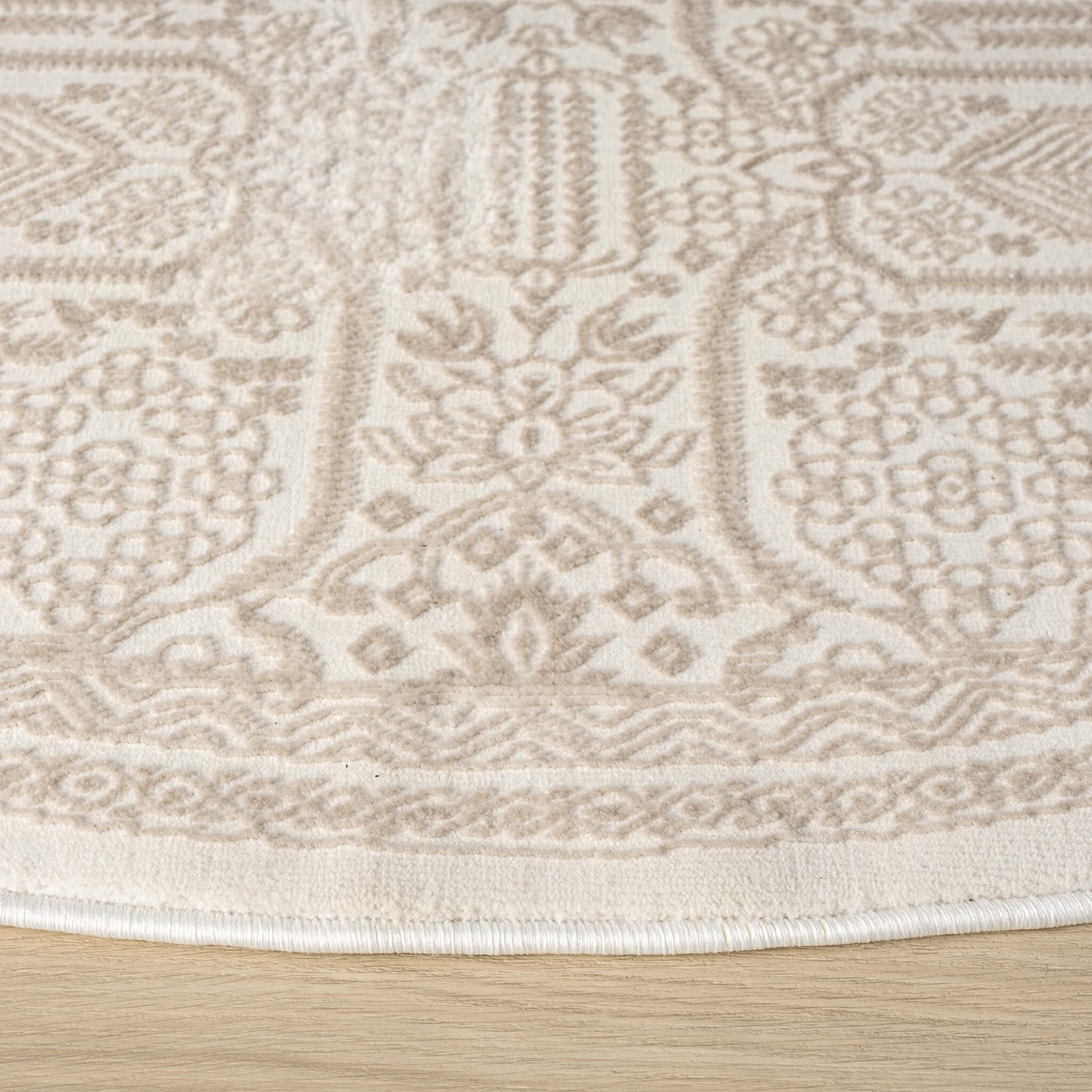 Fable Sand in Beige : Round Rug