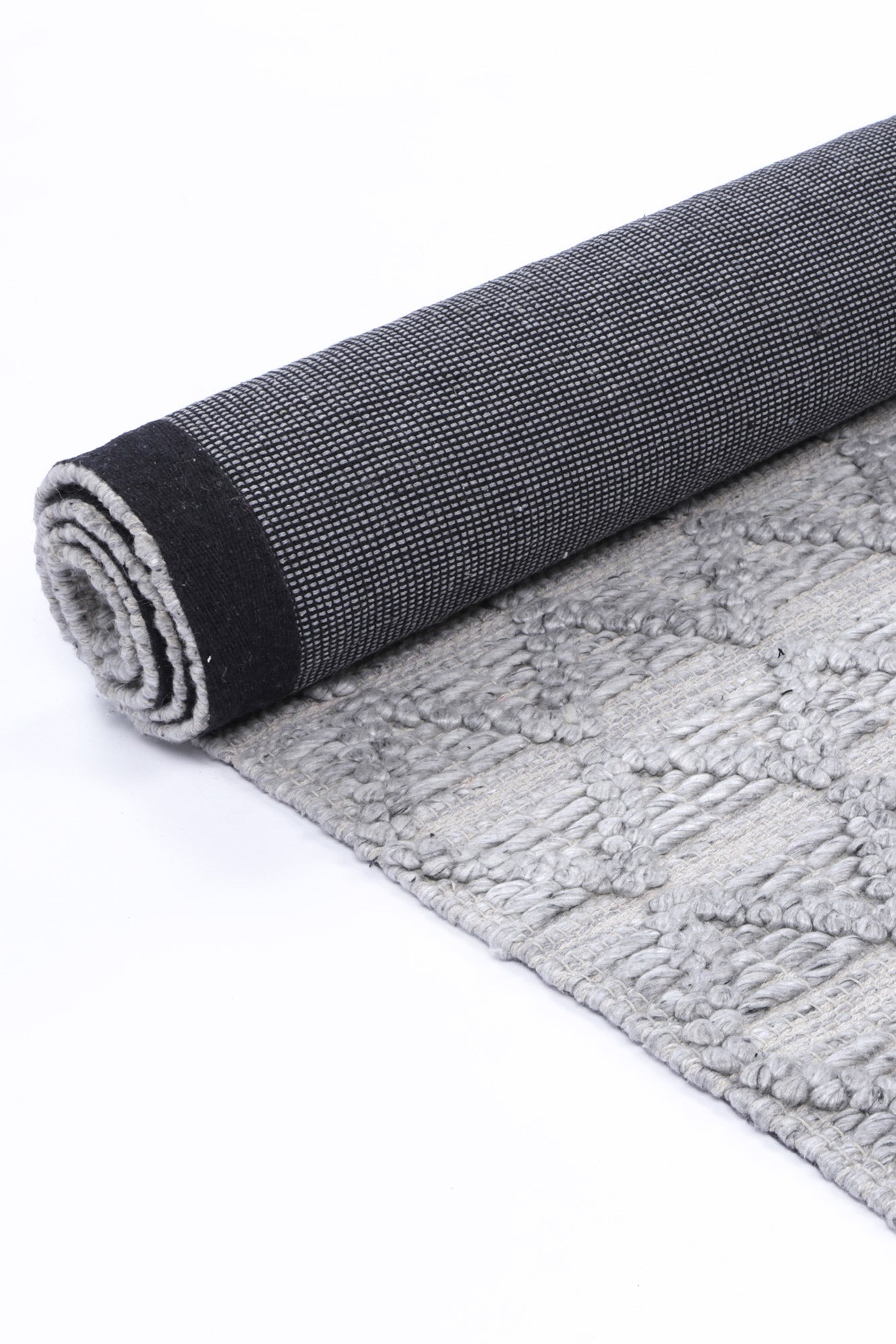 Himalaya Mosaic Tribal In Grey Wool Rug