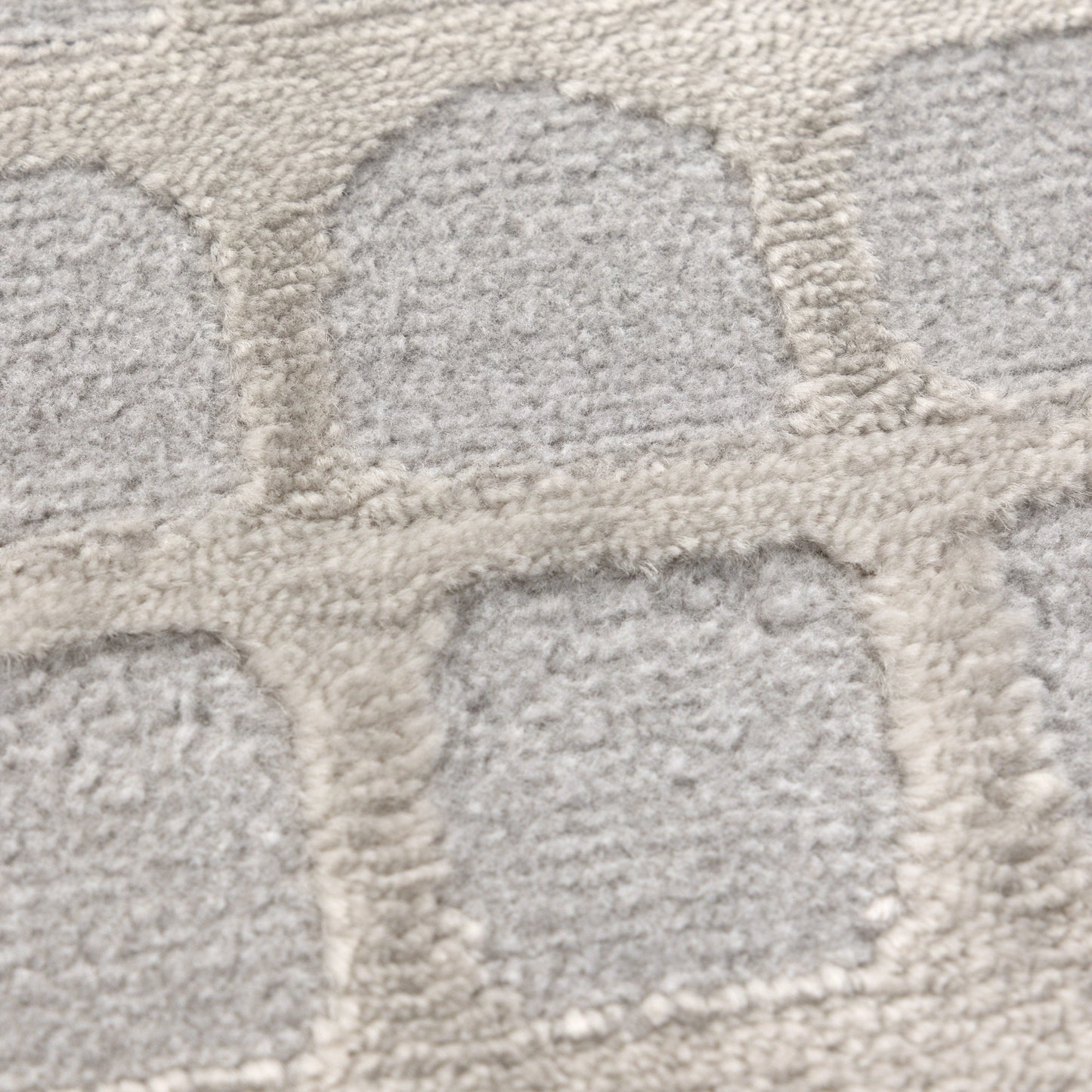 Jade Geometric Shapes in Grey Rug