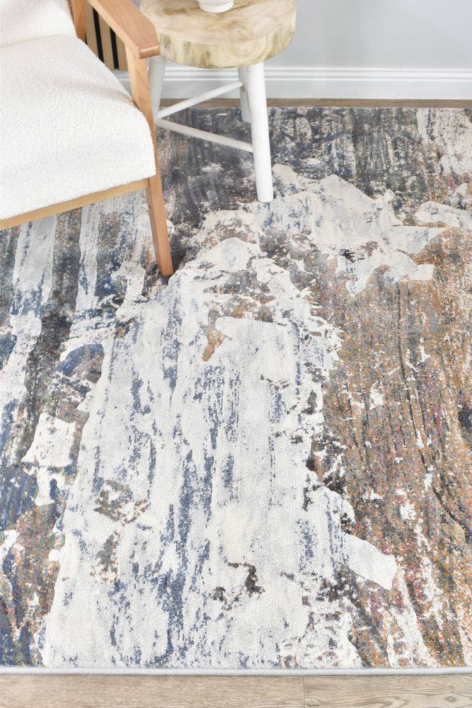 Contemporary River Rock Designs in Multicolour Rug