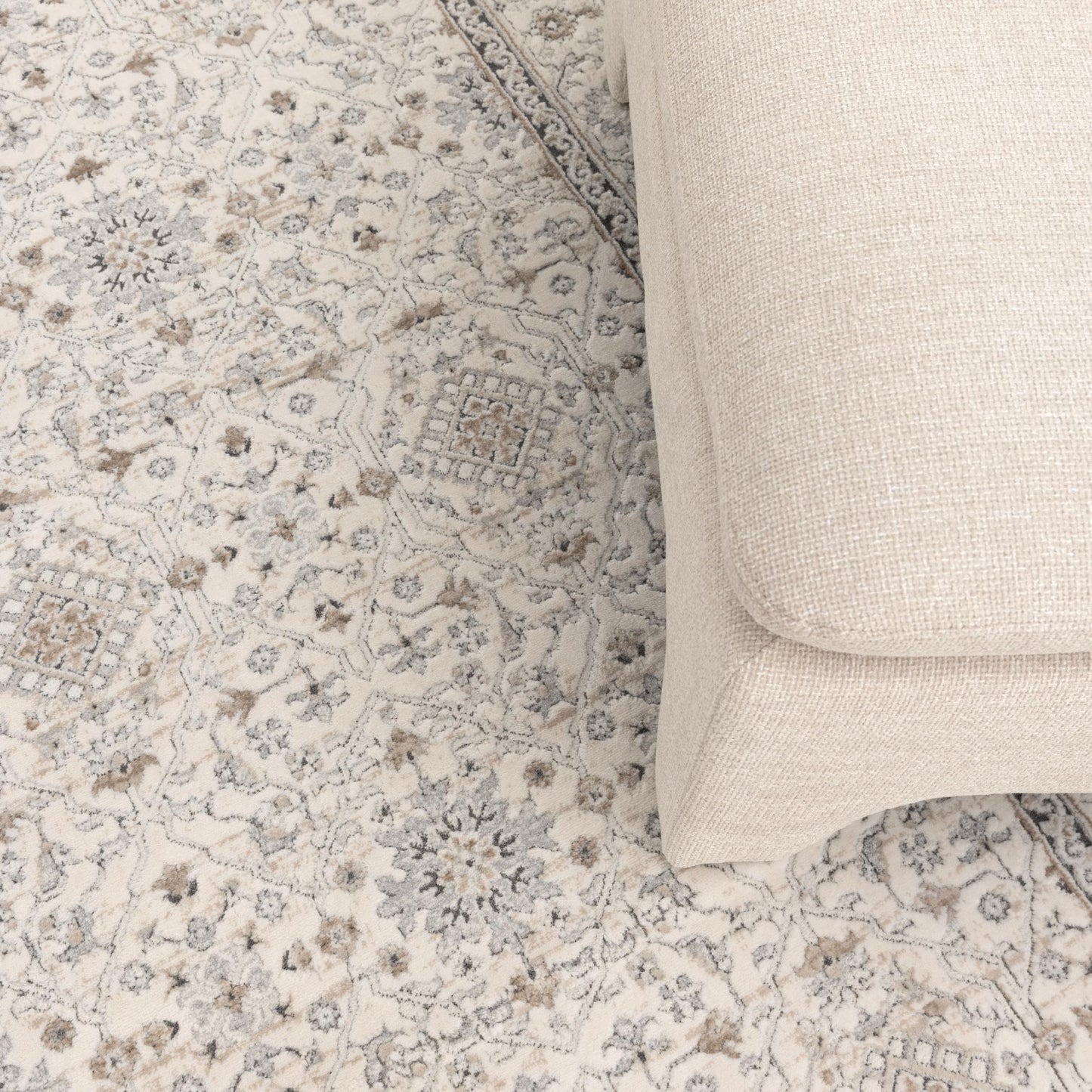 Maya Traditional Border In Cream Rug