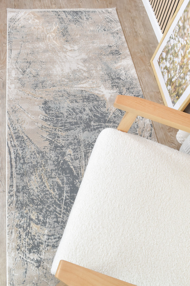 Eden Silk Touch Depth and Texture in Beige : Runner Rug