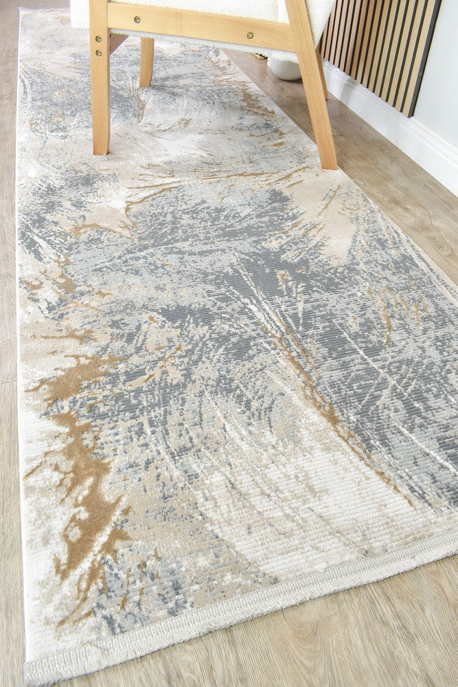 Eden Luxurious Silk Touch In Beige : Runner Rug