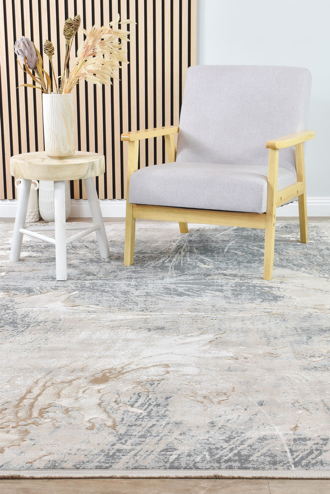 Eden Luxurious Stunning Silk Traditional Pattern in Beige Rug