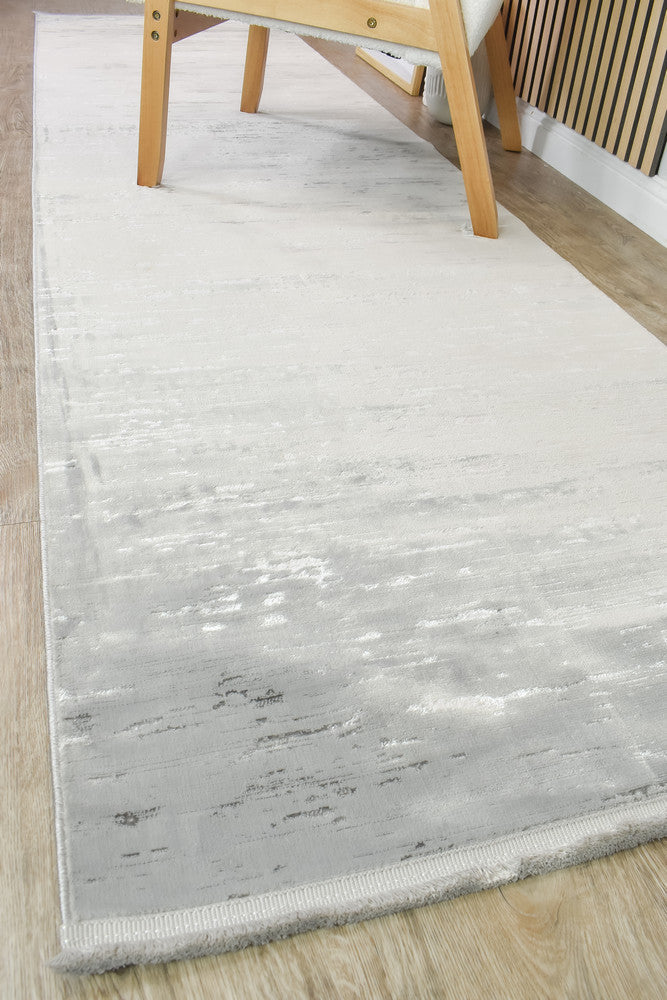 Eden Understated Pattern and Smooth Silky Texture in Grey : Runner Rug