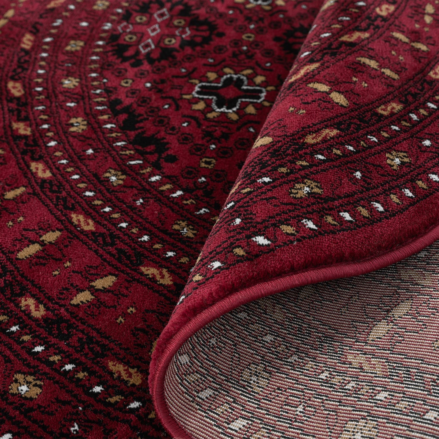 Royal in Red Colour : Round Rug