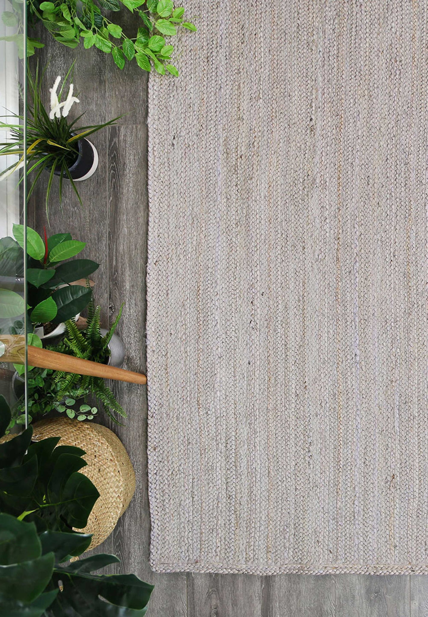 Organica Forest Jute in Silver Rug