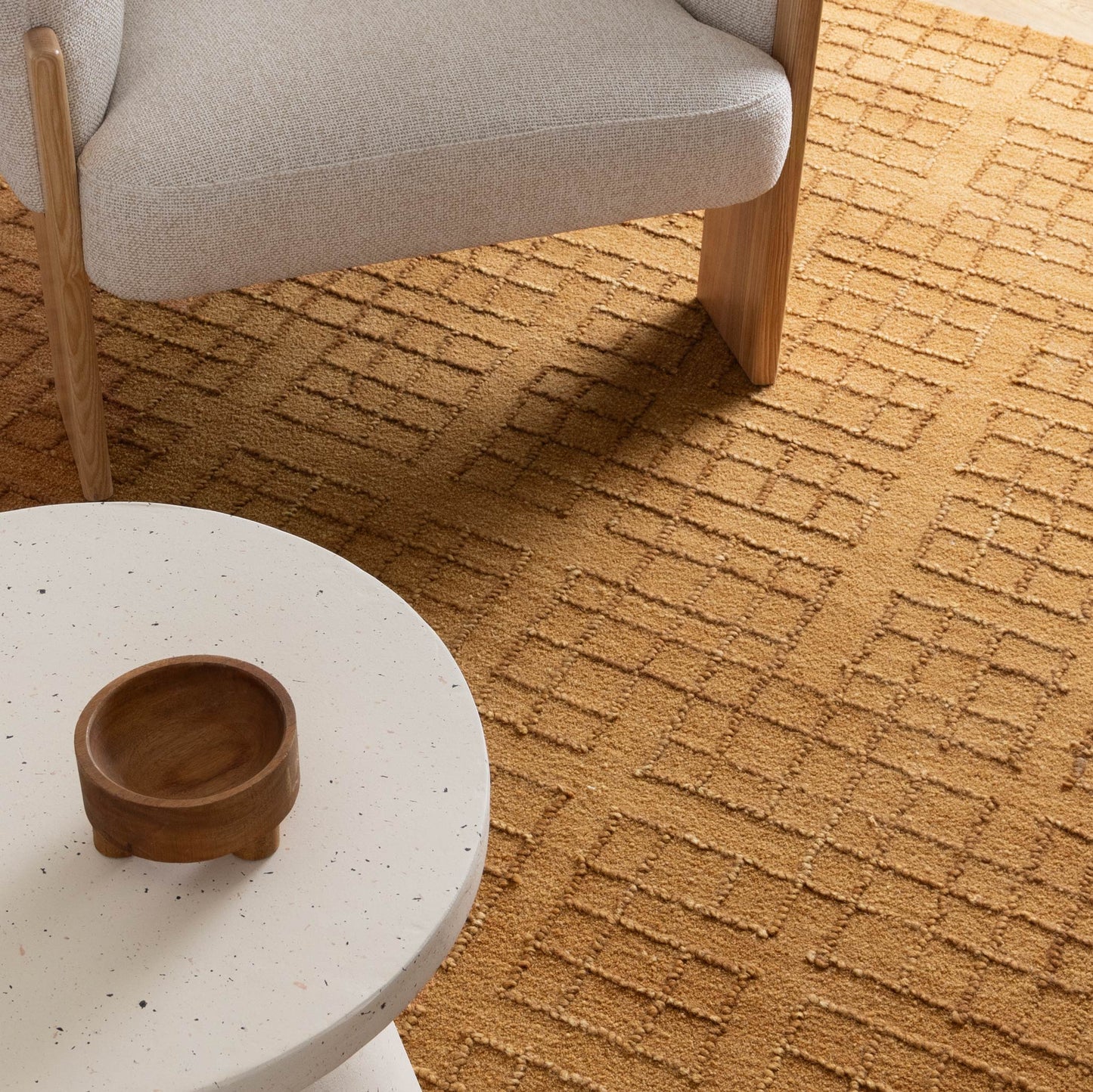 Abasco Sudan Knitted Wool In Brown Rug