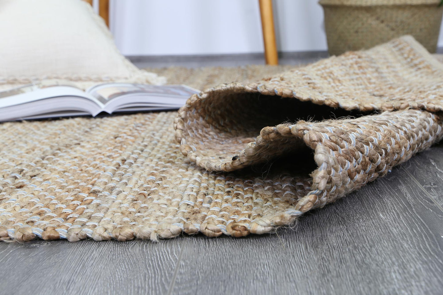 Taj Basket Weave Jute in Natural Rug