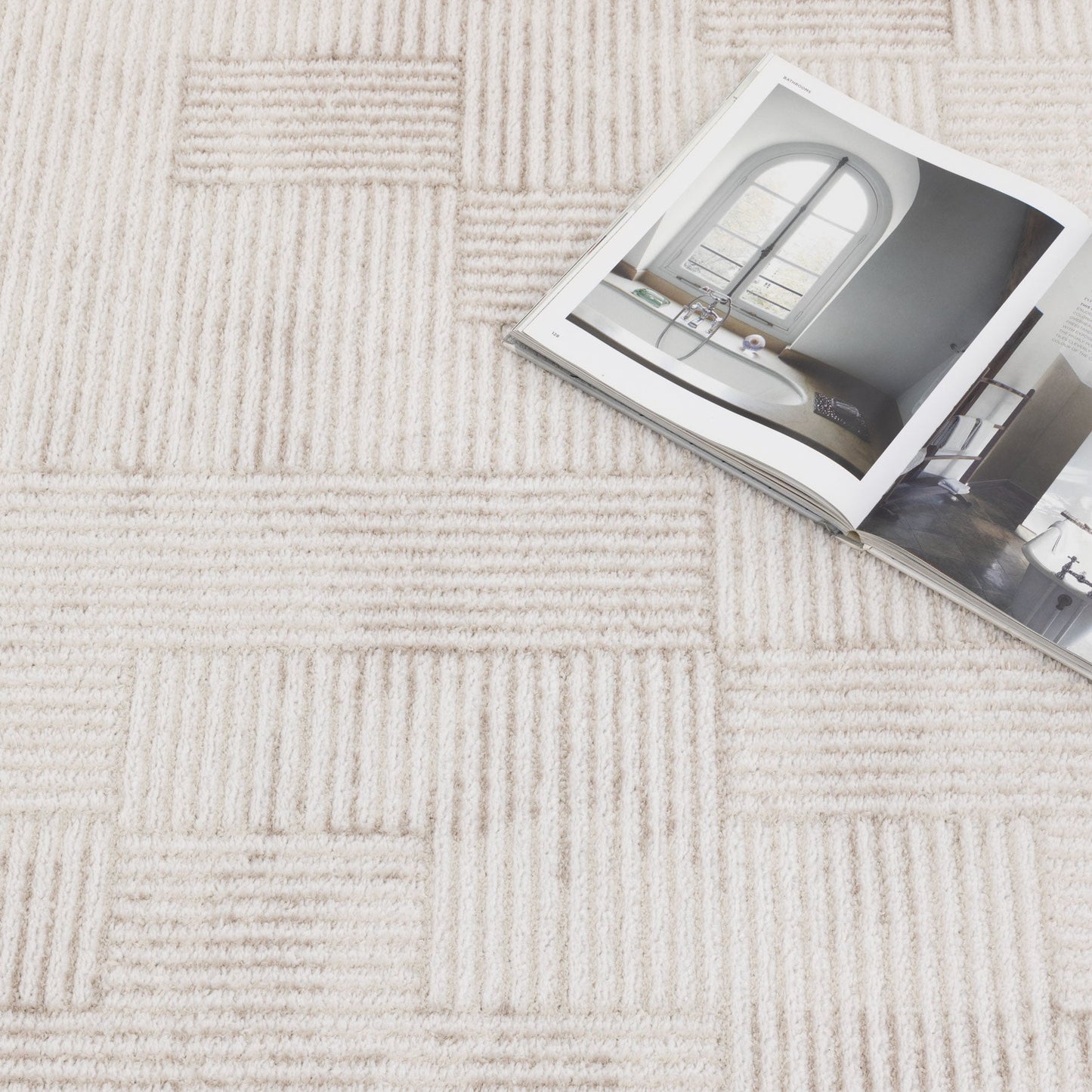 Wellington Distressed Shapes Beige Rug