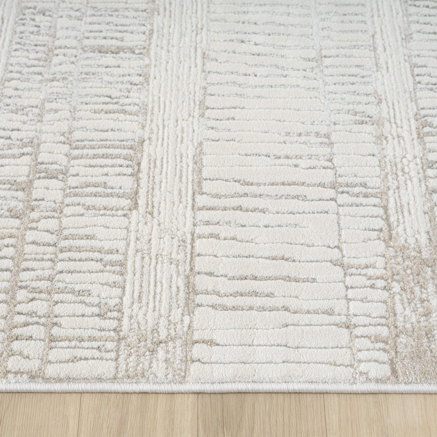 Weston Linen in Cream Colour : Runner Rug