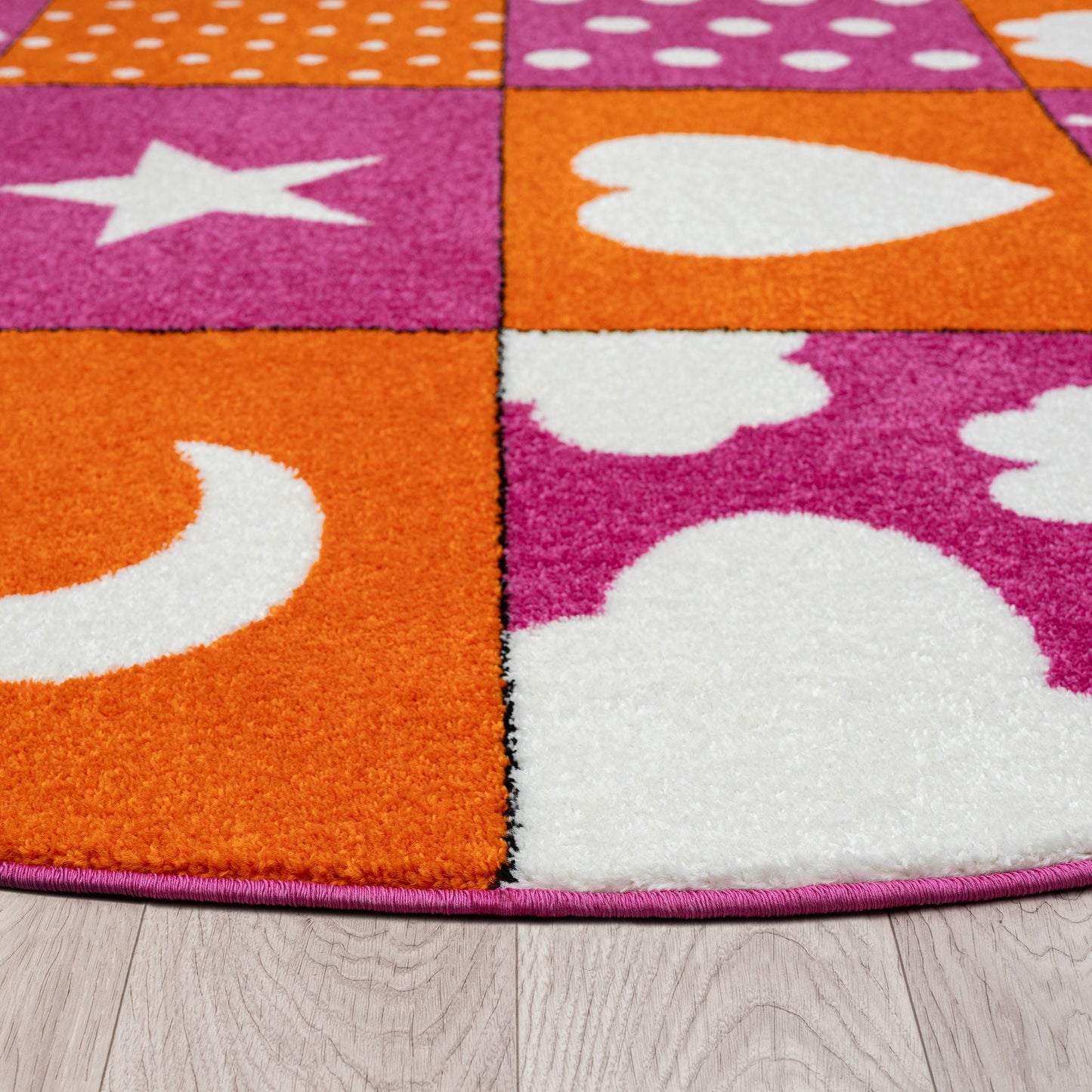 Kidsville 573 Round in Pink Rug