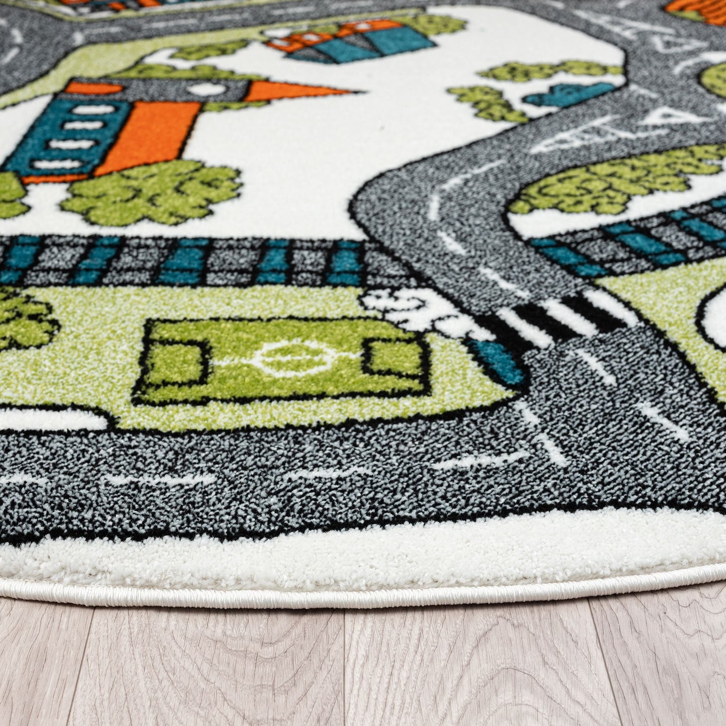 Kidsville 575 Round in Cream Rug