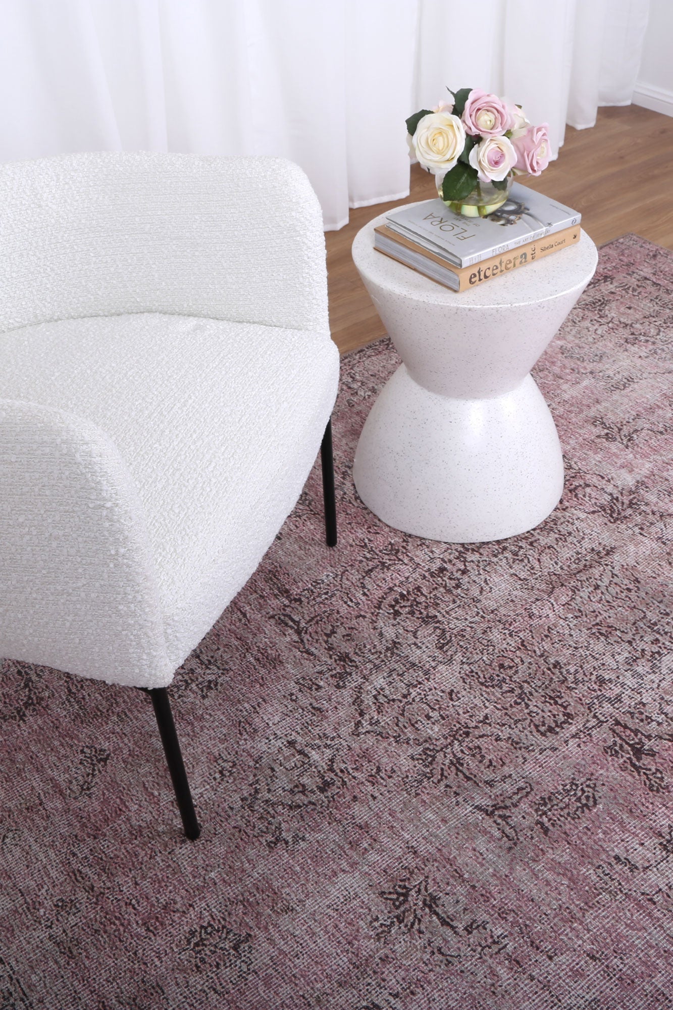 Elevate your space with the Germain Rose Rug, featuring a stunning medallion design in rich pink and brown tones. Crafted to the highest standards in Turkey, this rug is machine washable and stain-resistant, making it perfect for any room in your home.