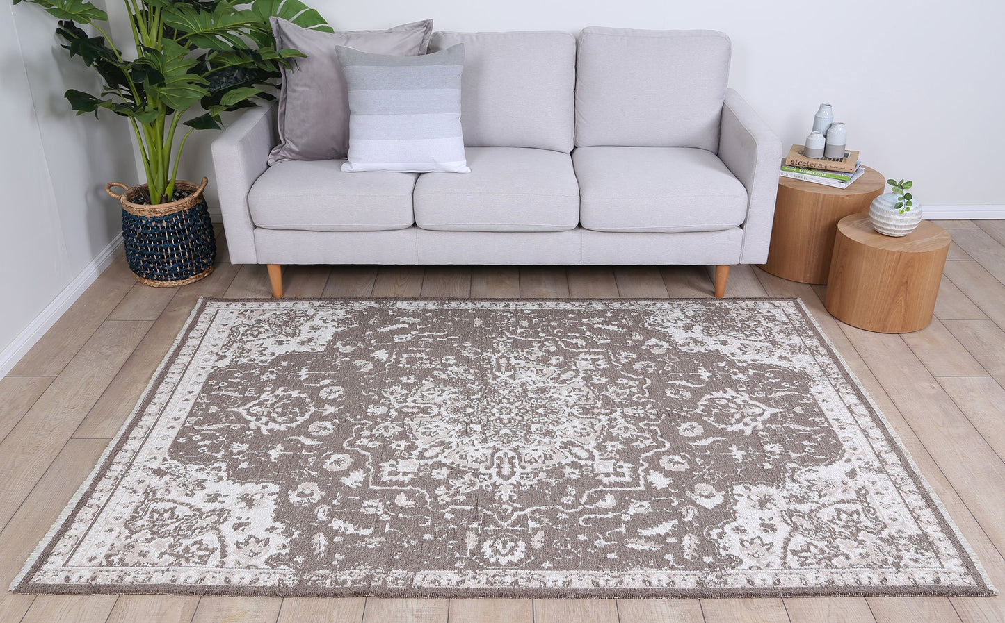 Rustic Motif 2 In 1 Reversible In Beige Rug