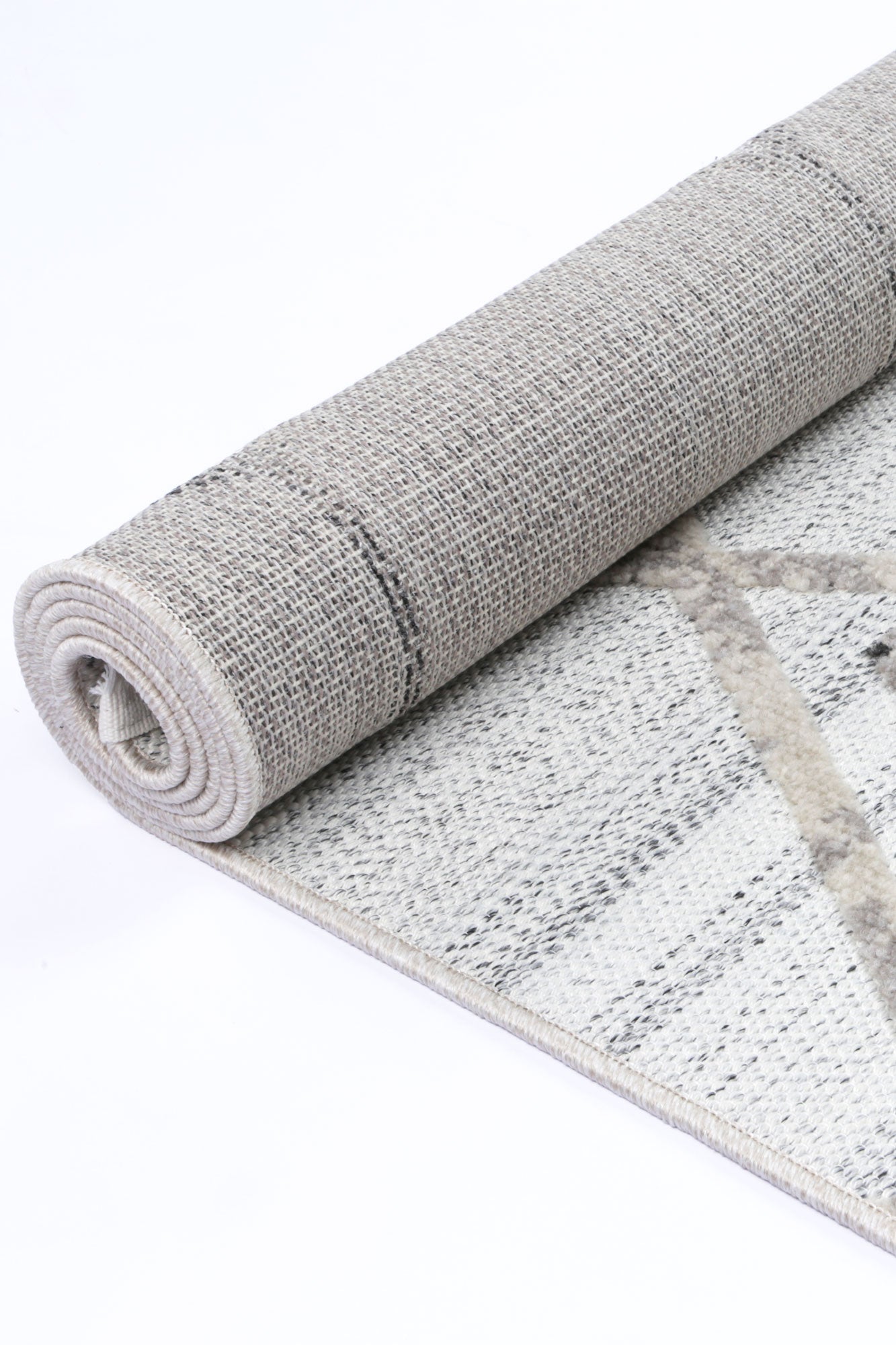 Nefeli Diamond in Grey and Cream Rug