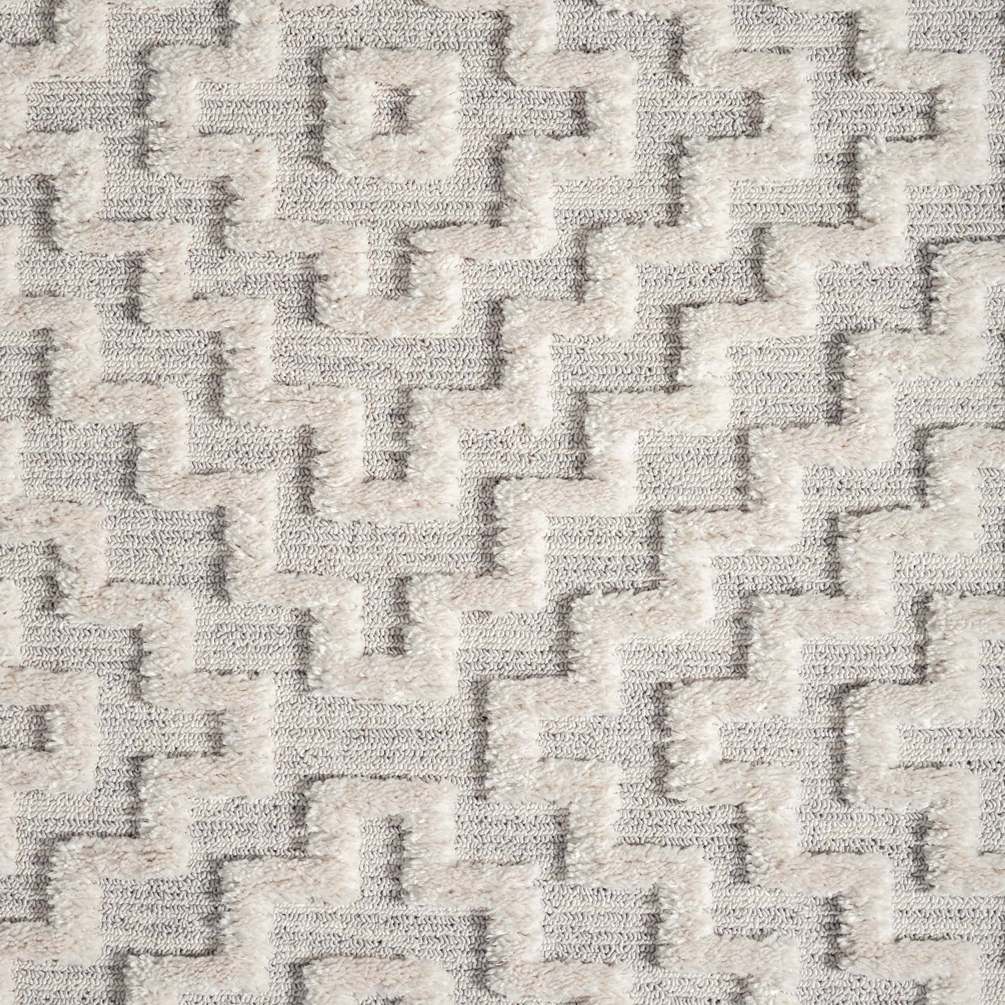 Everest Geometric Runner Rug In Light Grey