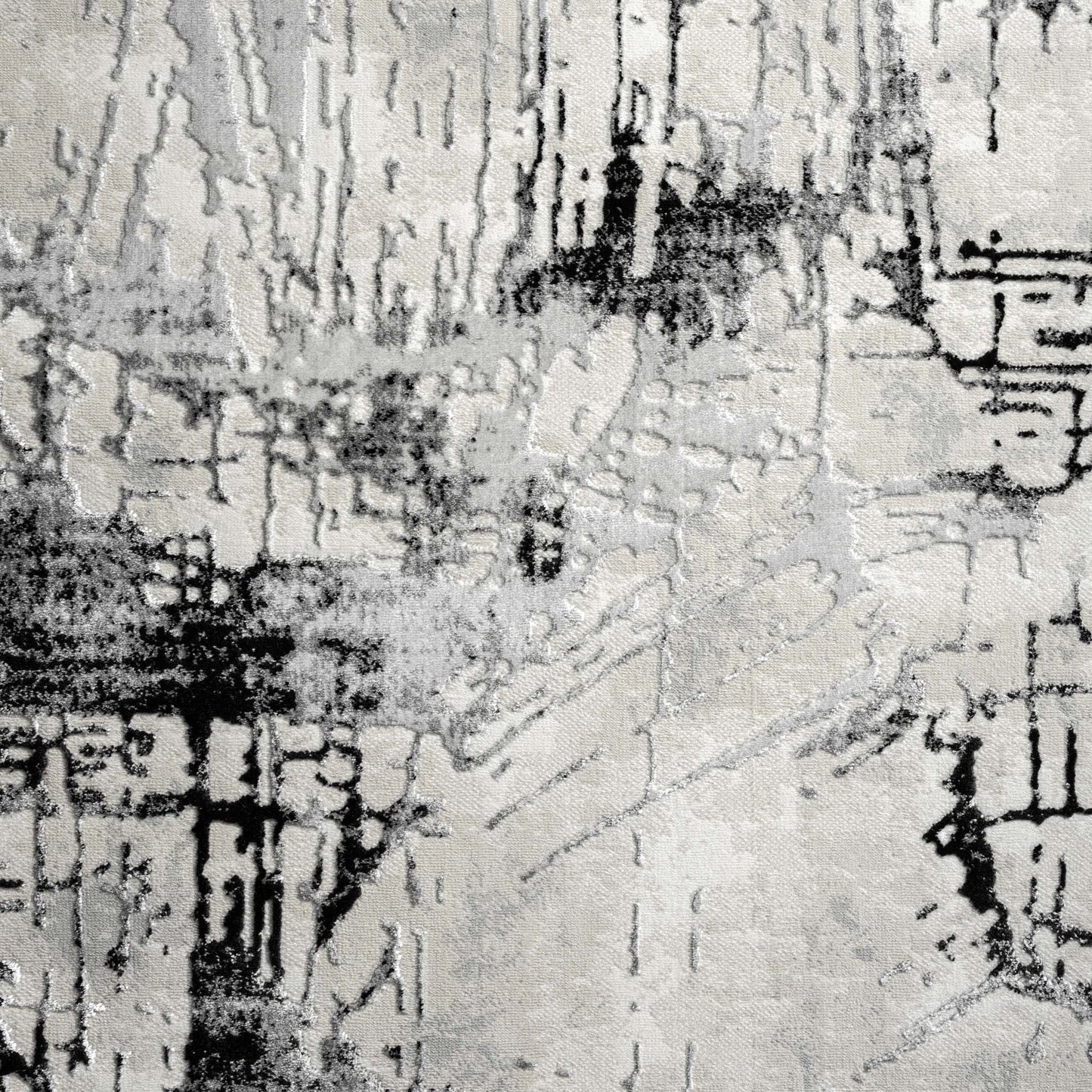 Amore Abstract in Black : Runner Rug