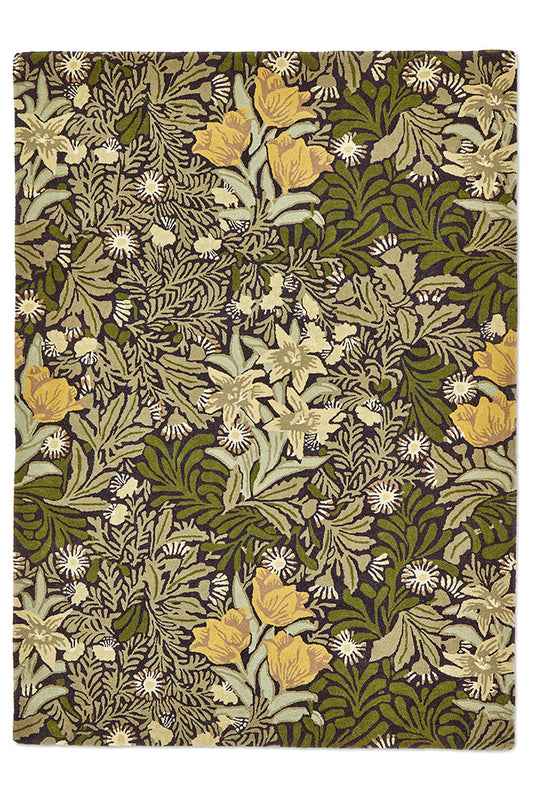 Morris & Co Bower 128207 Twining In Green Rug