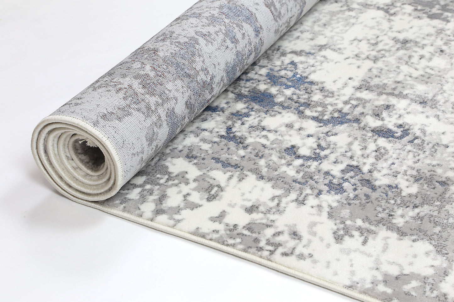 Eden Modern Rug In Grey & Blue