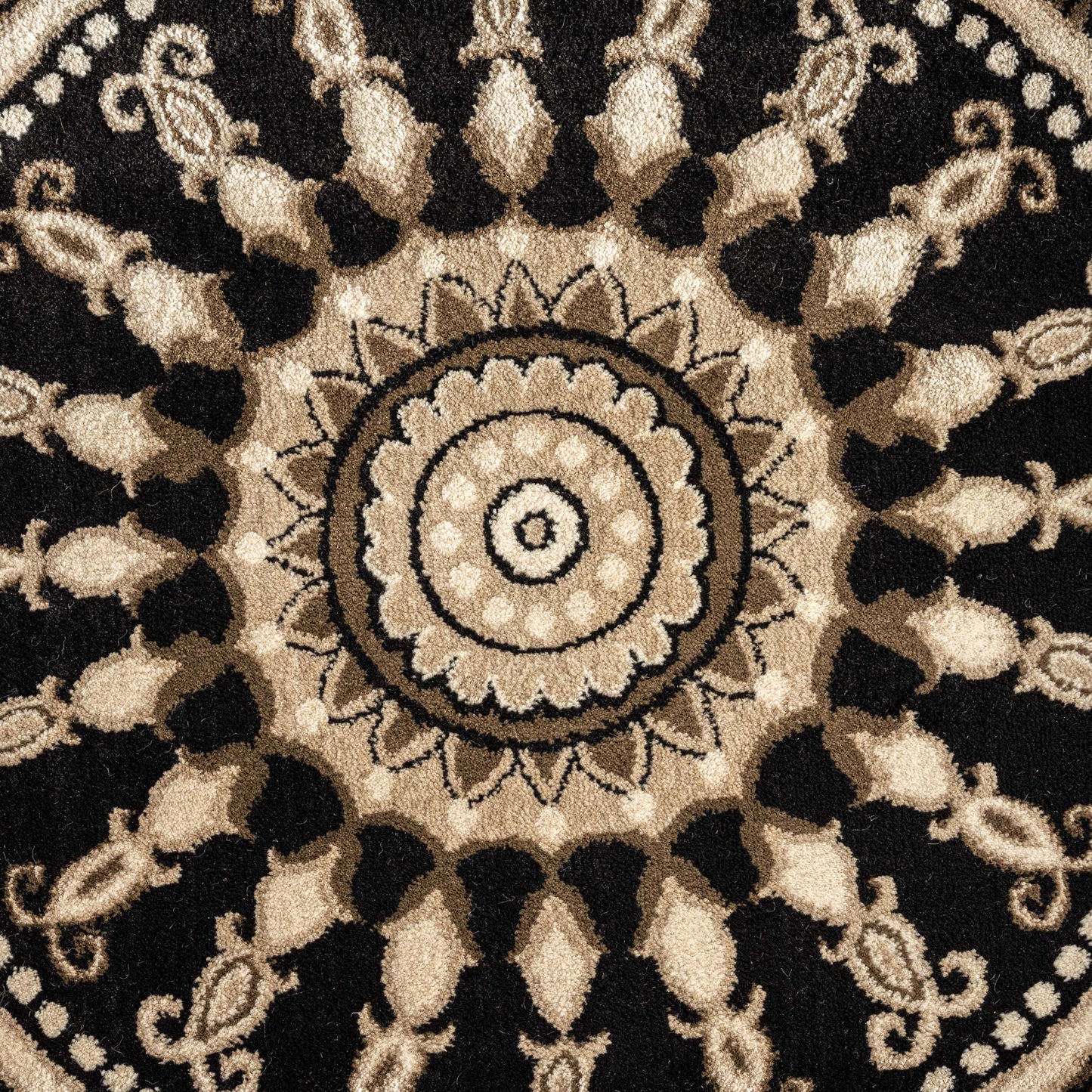 Boston 6447 in Brown : Round Rug