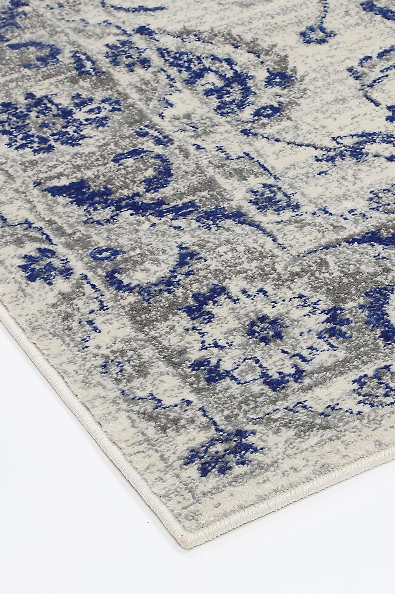 Delicate Cassandra In Blue & Ivory Rug