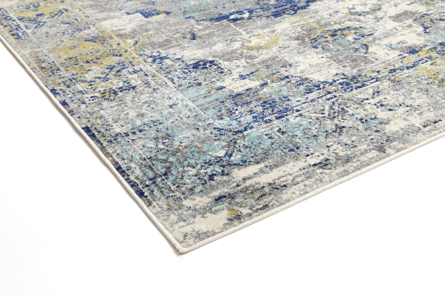 Zendaya Distressed Blue & Green Rug